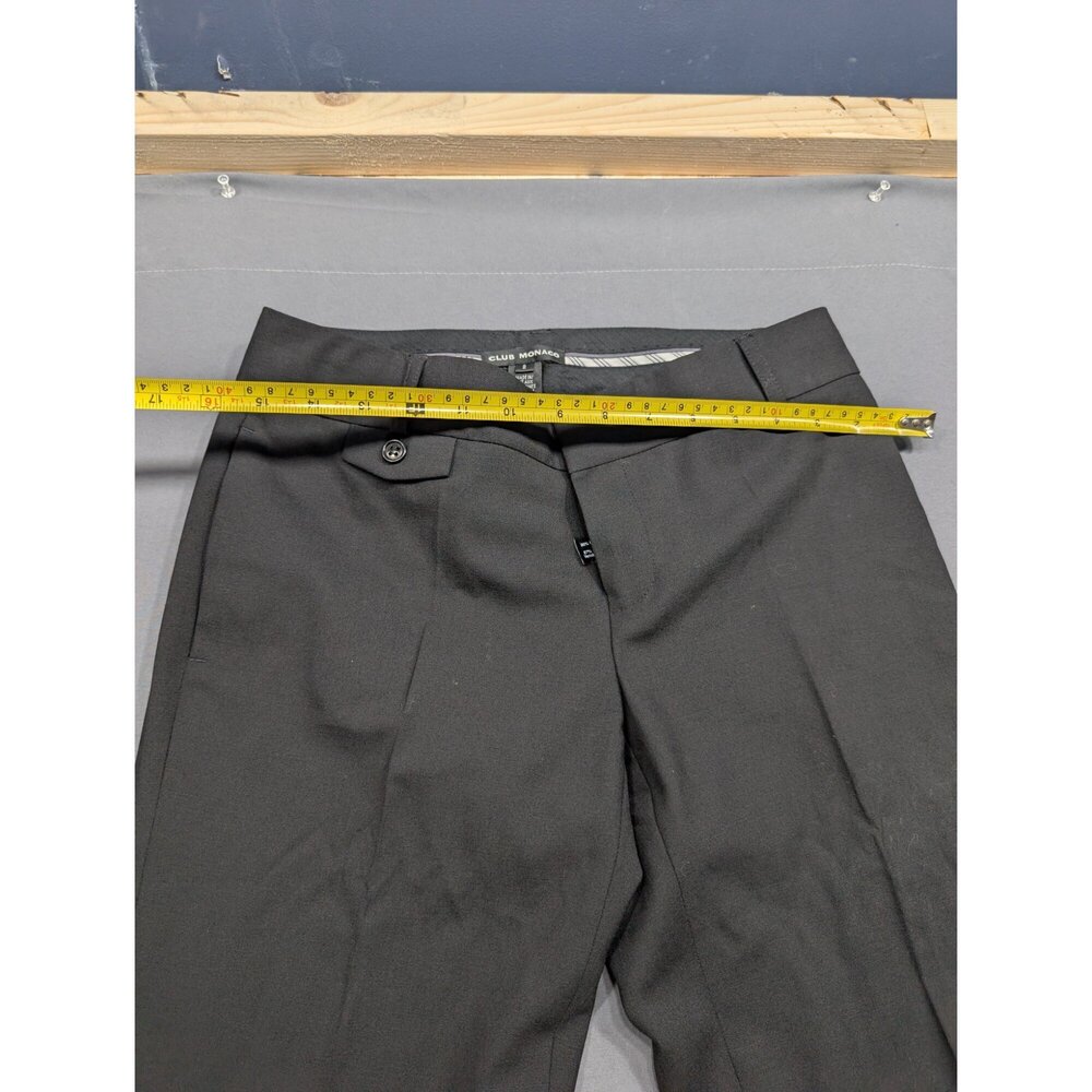Club Monaco Black Cropped Cuffed Dress Pants Trousers Size 2